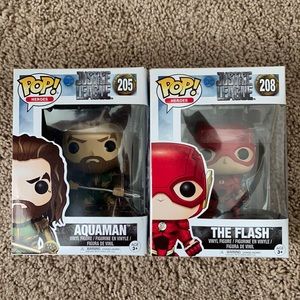 Funko POP Aqua Man and The Flash duo